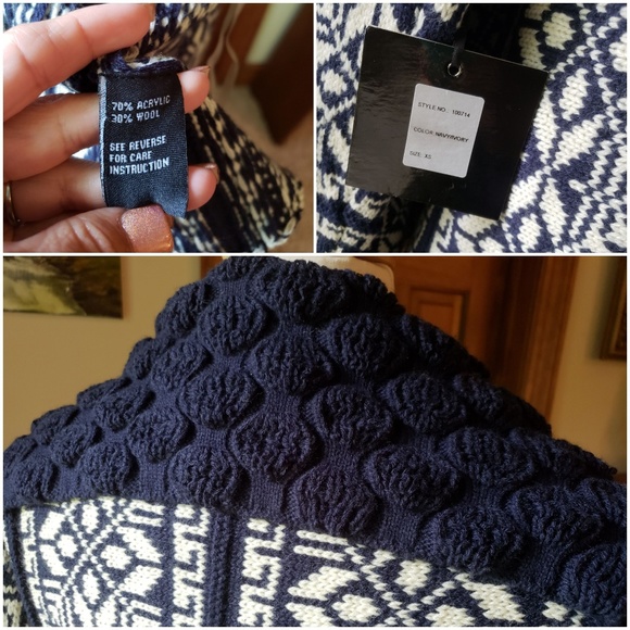 NWT Gorgeous Nordic style cardigan NWT - Picture 6 of 7